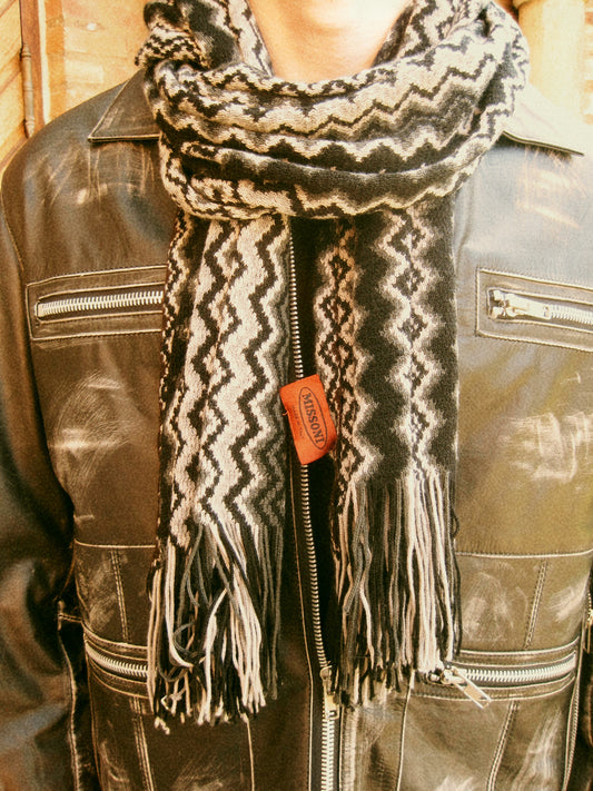 Missoni Scarf – Black & White (Unisex)